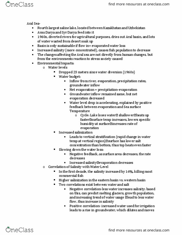 GEOG 1070 Lecture Notes - Lecture 6: Amu Darya, Salt Lake, Humidity thumbnail