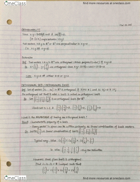 MAT223H1 Lecture Notes - Lecture 21: Gaussian Elimination, Standard Basis thumbnail