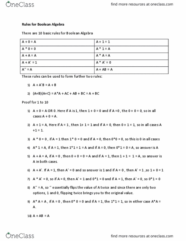 CPSC 259 Chapter 9.1: Rules for boolean algebra thumbnail