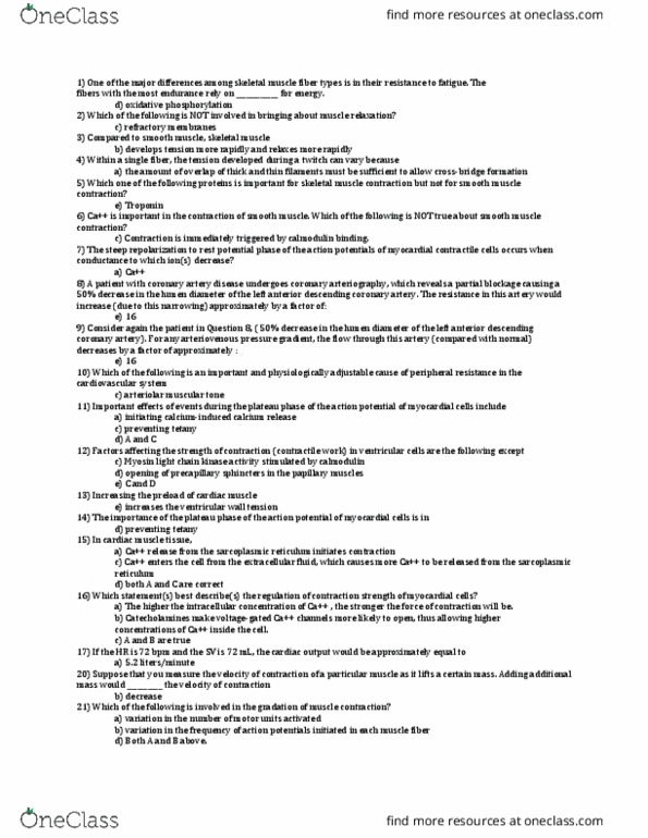 BIO 201 Midterm: Exam 2 Review - OneClass