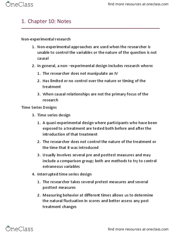 PSY 230 Lecture Notes - Lecture 18: Internal Validity, Interrupted Time Series, Acute Liver Failure thumbnail