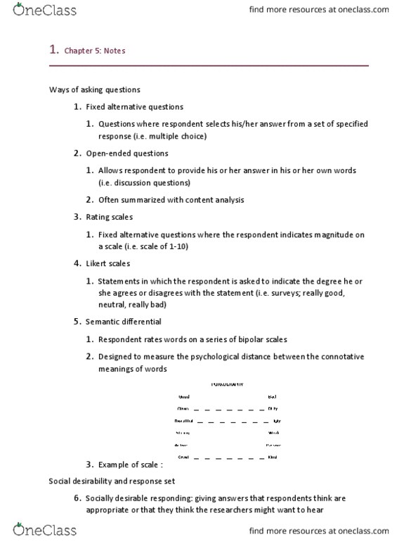 PSY 230 Lecture Notes - Lecture 8: Rorschach Test, 16Pf Questionnaire, Young Mania Rating Scale thumbnail