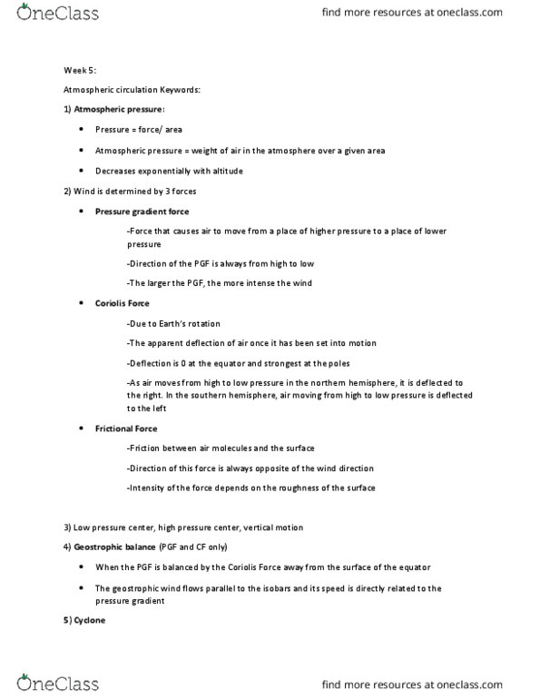 GEOG 101 Lecture Notes - Lecture 5: Polar Front, Jet Stream, Murchison Promontory thumbnail