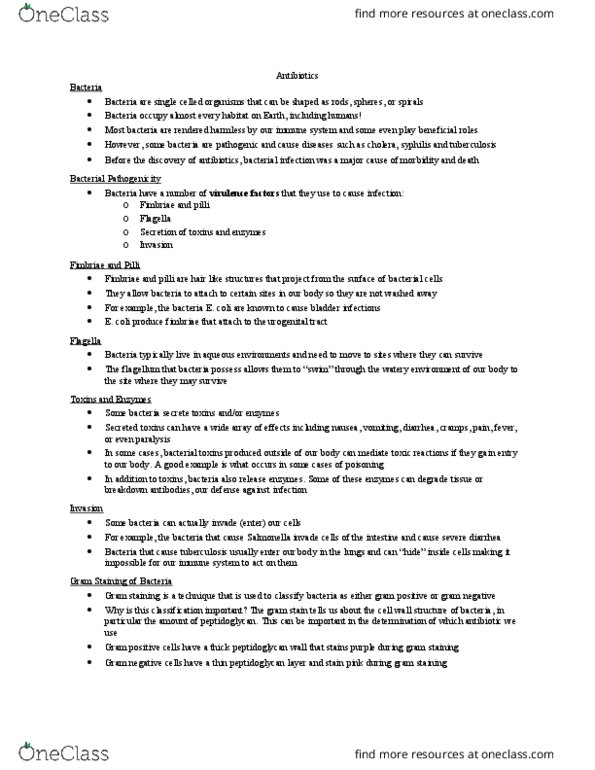 Pharmacology 2060A/B Lecture Notes - Lecture 16: Topoisomerase, Hives, Dna Replication thumbnail