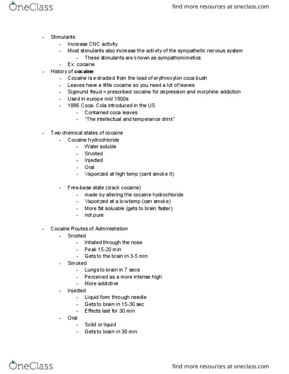 NROSCI 0080 Lecture Notes - Lecture 5: Methyl Group, Bath Salts, Xerostomia thumbnail