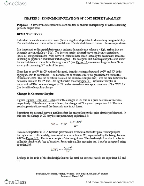 ECON361 Chapter Notes - Chapter 3: Hicksian Demand Function, Budget Constraint, Indifference Curve thumbnail