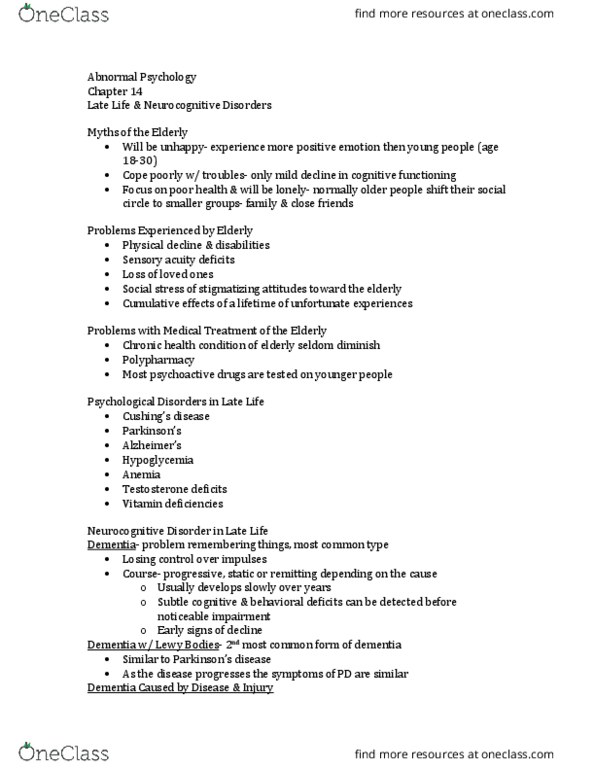 01:830:340 Lecture Notes - Lecture 8: Mediterranean Diet, Hypothyroidism, Meningitis thumbnail