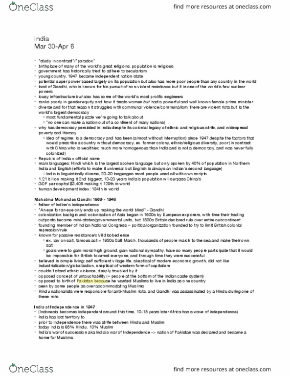 PSCI 2012 Lecture Notes - Lecture 9: Mayawati, Root Mean Square, Sound Recording And Reproduction thumbnail