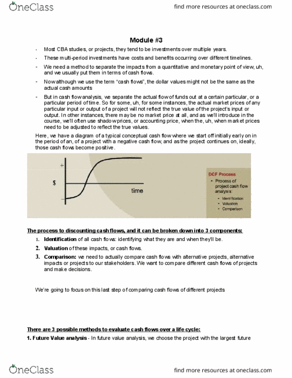 ECON361 Lecture Notes - Lecture 3: Discounting, Microsoft Excel, Social Discount Rate thumbnail