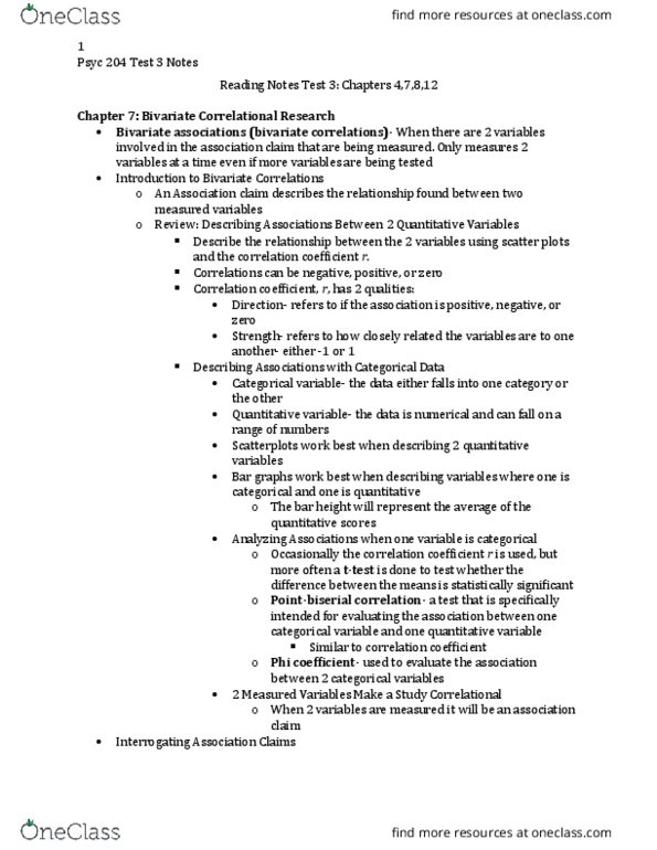 PSYC 204 Chapter Notes - Chapter 4,7,8,12: United States Public Health Service, The Principle, Intellectual Disability thumbnail