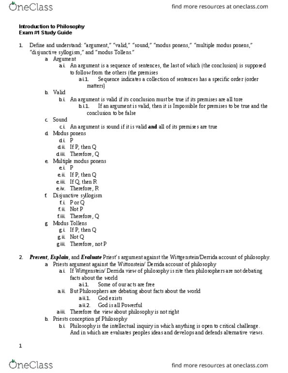 PHIL 112 Lecture Notes - Lecture 8: Modus Ponens, Modus Tollens, Disjunctive Syllogism thumbnail