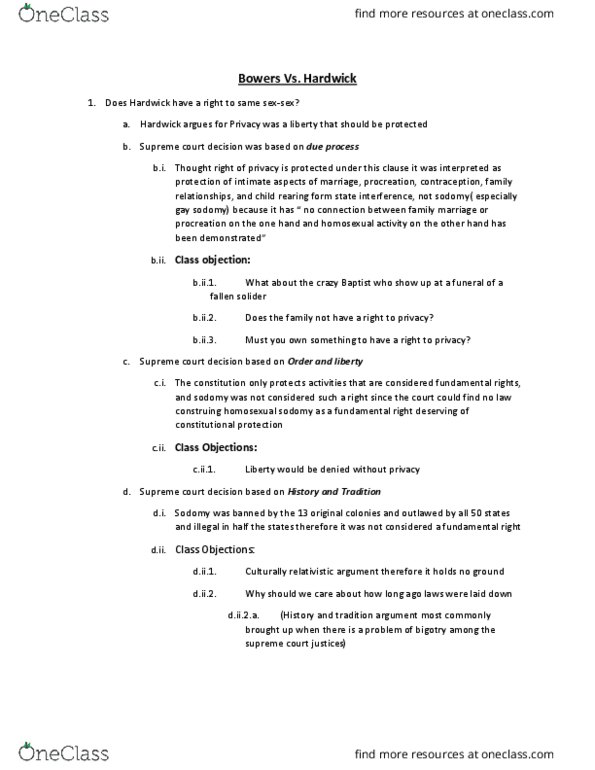 PHIL 102 Lecture 5: Bowers Vs Hardwick thumbnail