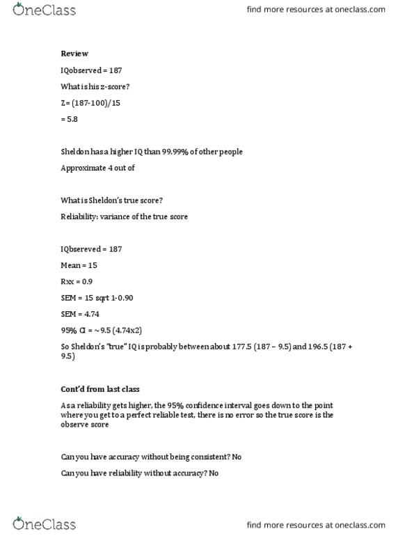 PSYCH339 Lecture Notes - Lecture 4: Performance Appraisal, Discriminant Validity, Criterion Validity thumbnail