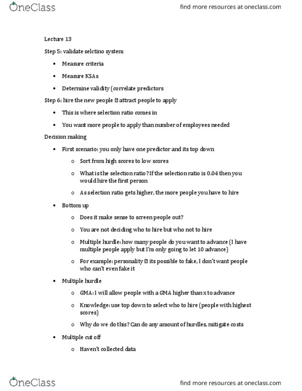 PSYCH339 Lecture Notes - Lecture 14: Regression Analysis, Decision-Making thumbnail