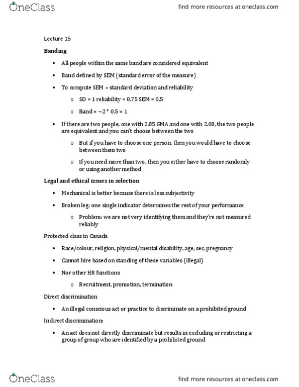 PSYCH339 Lecture Notes - Lecture 15: Stereotype Threat, Job Performance, Protected Group thumbnail