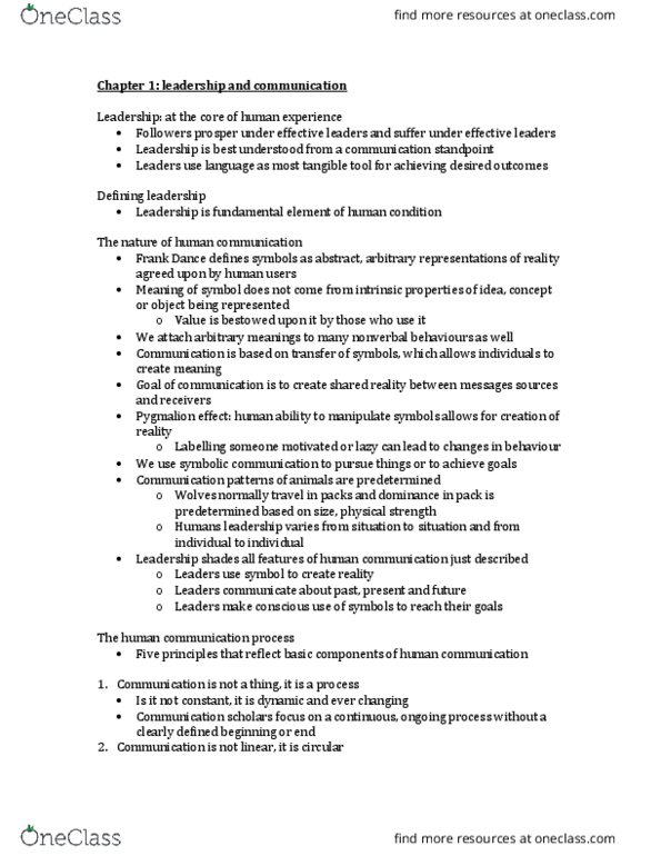 SPCOM227 Chapter Notes - Chapter 1: Impression Management, Laissez-Faire, Machiavellianism thumbnail