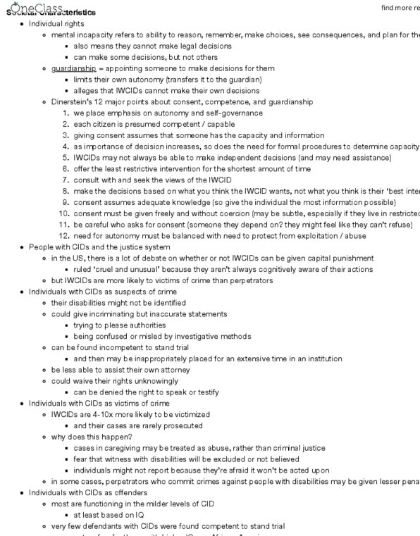 PSYC 3850 Chapter Notes - Chapter 8: Developmental Disability, Child Neglect, Reasonable Accommodation thumbnail