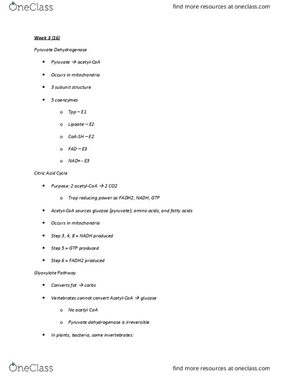 BCHM 316 Chapter Notes - Chapter 16: Ribose, Pentose, Carboxylation thumbnail