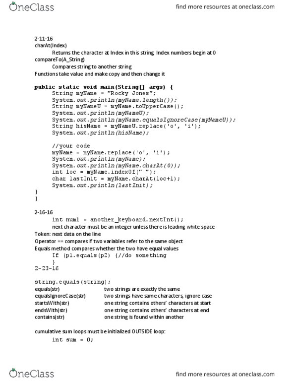 CS-1101 Lecture Notes - Lecture 2: Primitive Data Type, While Loop thumbnail
