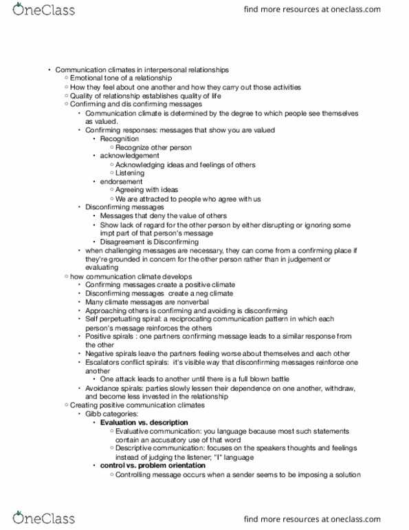 COMM 101 Chapter Notes - Chapter 8: High-Context And Low-Context Cultures, Wide Area Network, Passive-Aggressive Behavior thumbnail