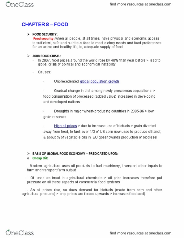 INTST101 Chapter Notes - Chapter 8: Koppers, Cycles Per Byte, Sustainable Agriculture thumbnail