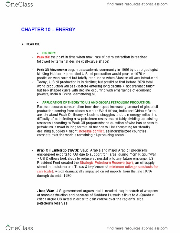 INTST101 Chapter Notes - Chapter 10: Biodiesel, Cellulosic Ethanol, Talc thumbnail