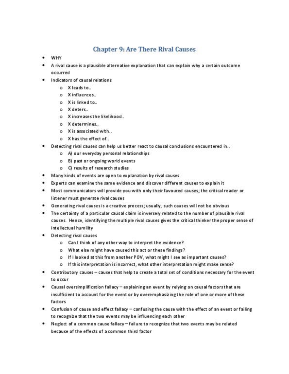 SOCI 2P00 Chapter Notes - Chapter 10: Fundamental Attribution Error thumbnail