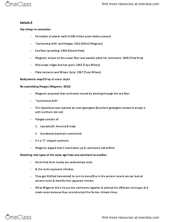 EESA06H3 Lecture Notes - Lecture 2: Magnetometer, Oceanic Crust, Pacific Plate thumbnail