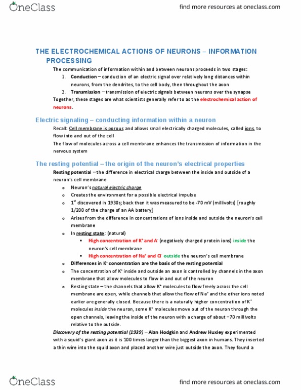 PSYA01H3 Chapter Notes - Chapter 3: Alan Lloyd Hodgkin, Andrew Huxley, Aa Battery thumbnail