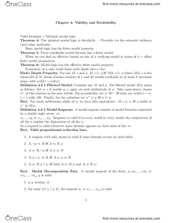 PHILOS 143 Chapter Notes - Chapter 4: Modal Logic, Sequent thumbnail