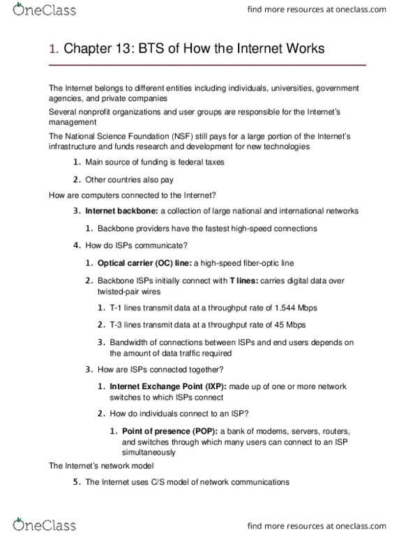 CIS 1200 Chapter Notes - Chapter 13: Ipv4, National Science Foundation, Aadhaar thumbnail