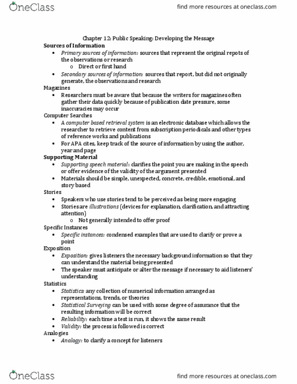 COMM 107 Chapter 12: Comm107 Chapter 12 outline thumbnail