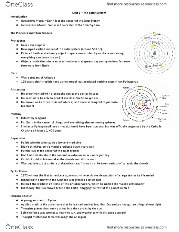 Earth Sciences 1086F/G Chapter Notes - Chapter 4-5: Pythagoras, Spheroid, Photosphere thumbnail