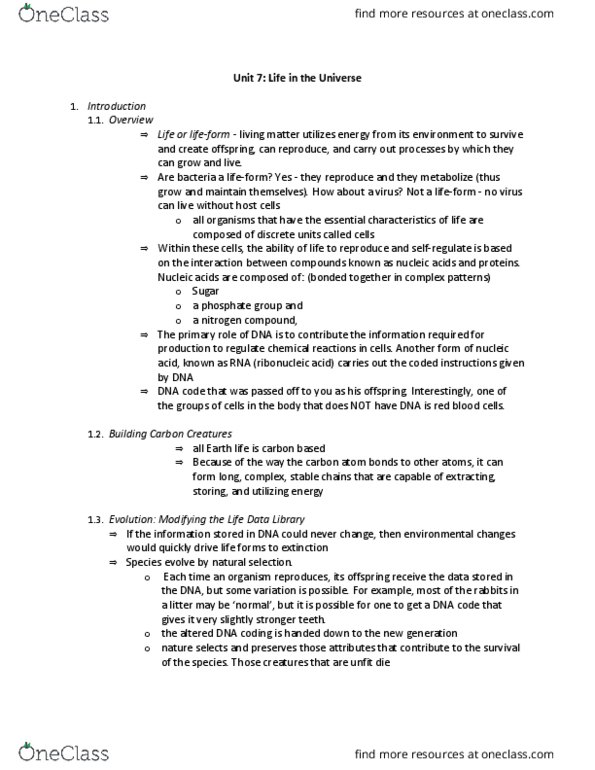 Earth Sciences 1086F/G Chapter Notes - Chapter 19: Murchison Meteorite, Harold Urey, Stanley Miller thumbnail