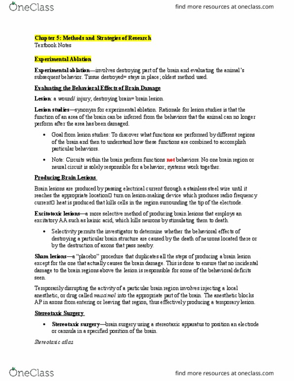 PSYC 362 Chapter 5: Textbook Notes - Chapter 5 thumbnail