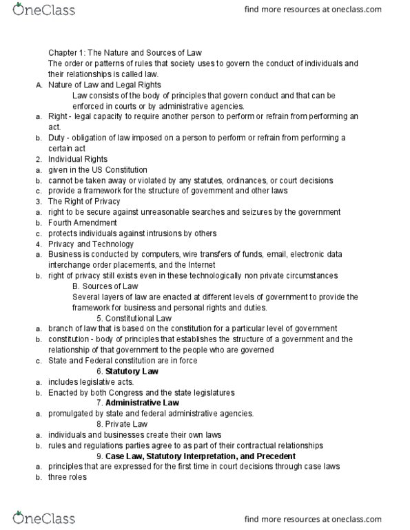 BSLW1021 Chapter Notes - Chapter 1: Electronic Data Interchange, Procedural Law, Substantive Law thumbnail