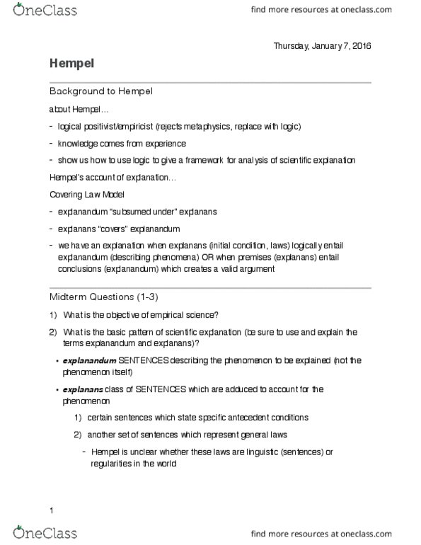 PHI 30 Lecture 1: Hempel_Notes pt.1 thumbnail