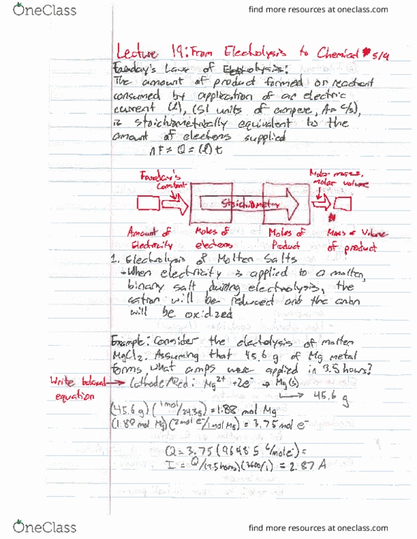 CHEM 6C Lecture 19: CHEM 6C Lecture 19 Electrolysis to Chemical thumbnail