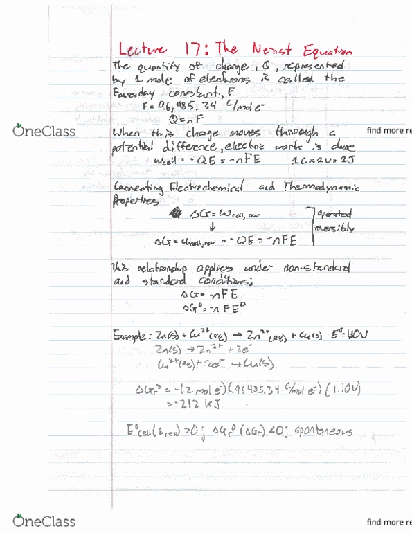 CHEM 6C Lecture 17: CHEM 6C Lecture 17 Nernst Equation thumbnail
