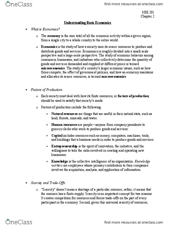 MIE 201 Lecture Notes - Lecture 2: Sirius Xm Holdings, Monopolistic Competition, Xm Satellite Radio thumbnail