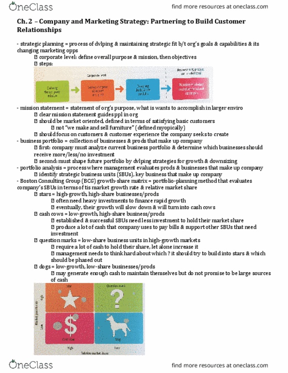 BUS 343 Chapter Notes - Chapter 2: Boston Consulting Group, Cash Flow, Bt Consumer thumbnail