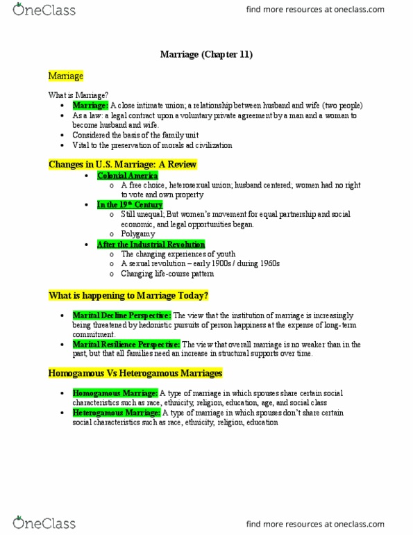 FAD-2230 Chapter Notes - Chapter 11: Married People, Habituation, John Gottman thumbnail