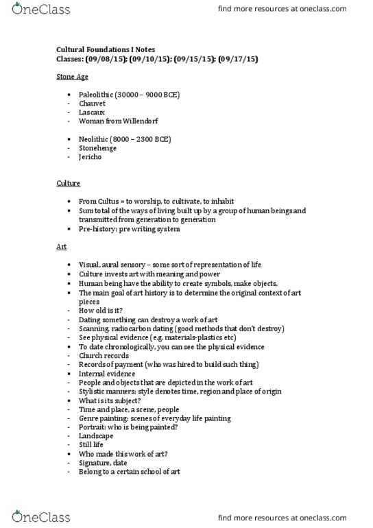 CFI-UF 101 Lecture 1: Cultural Foundations Notes 1 thumbnail