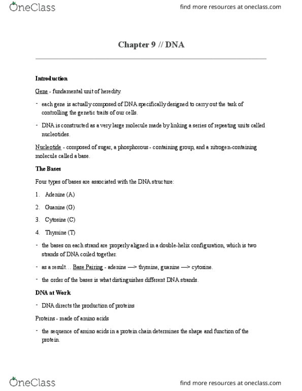 NATS 1575 Chapter Notes - Chapter 9: Restriction Fragment Length Polymorphism, Recombinant Dna, Nylon thumbnail