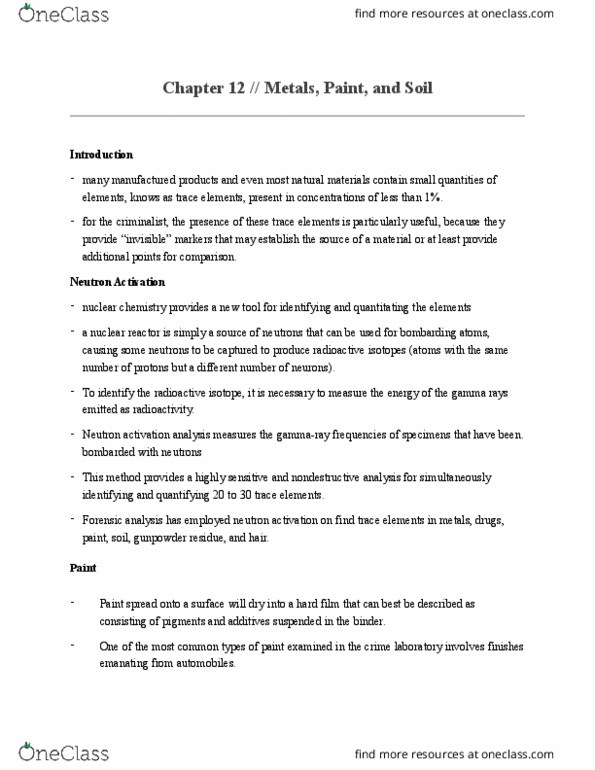 NATS 1575 Chapter Notes - Chapter 12: Neutron Activation Analysis, Neutron Activation, Emission Spectrum thumbnail