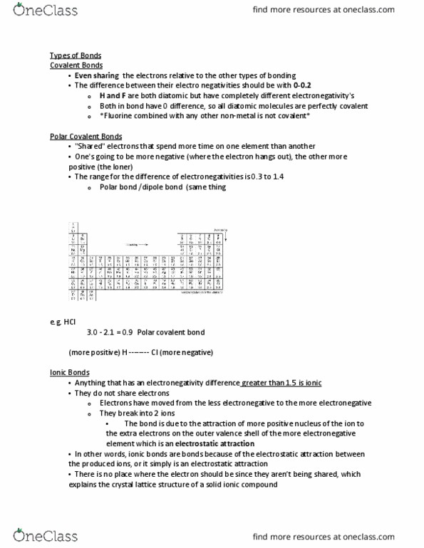 CHEM 120 Lecture Notes - Lecture 1: Lewis Structure, Ionic Compound, Lone Pair thumbnail