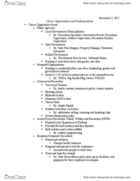 REC 265 Lecture Notes - Lecture 13: Rafting thumbnail