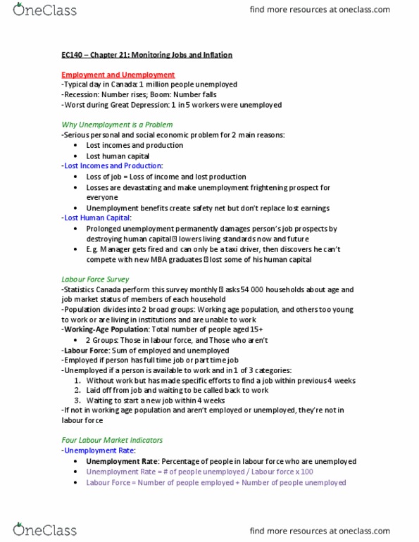 EC140 Chapter Notes - Chapter 21: Nominal Interest Rate, James Rossiter, Typewriter thumbnail