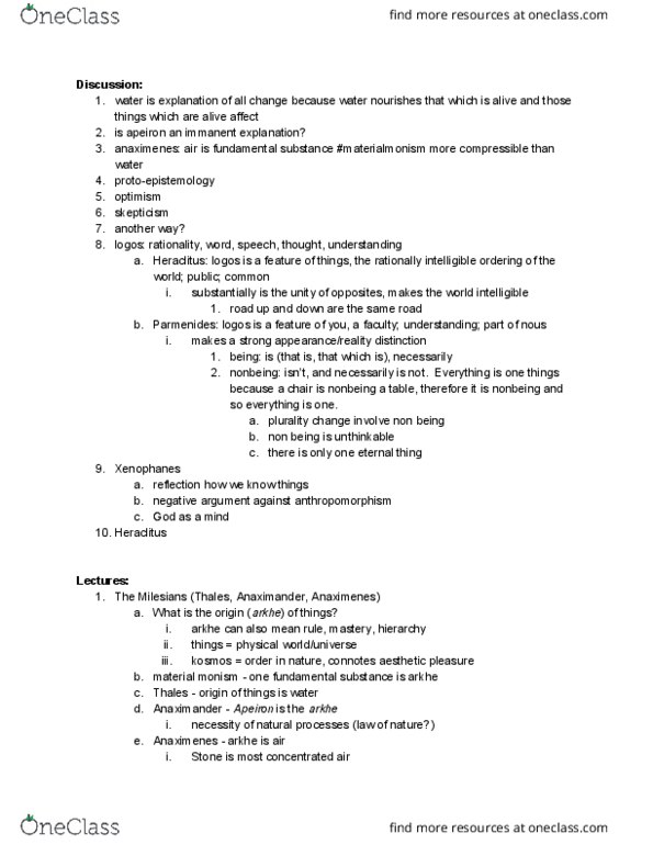 PHILOS 25A Lecture Notes - Lecture 1: Xenophanes, Persephone, Atomism thumbnail