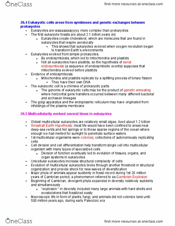 LIFESCI 4 Chapter Notes - Chapter 26.4 - 26.6: Continental Drift, Supercontinent, Archaea thumbnail